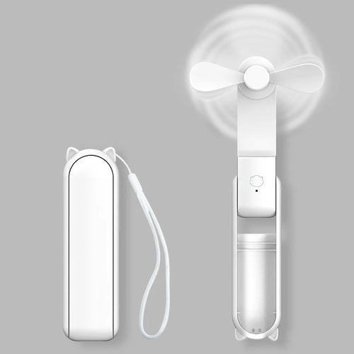 Portable Mini Fan, USB Rechargeable, 3-speed Adjustable, Foldable