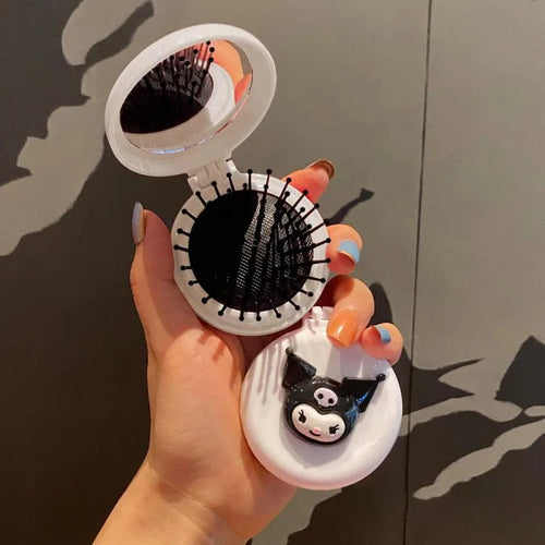 Kawaii Makeup Mirror Anime Kuromi Melody Cinnamoroll Cute Folding
