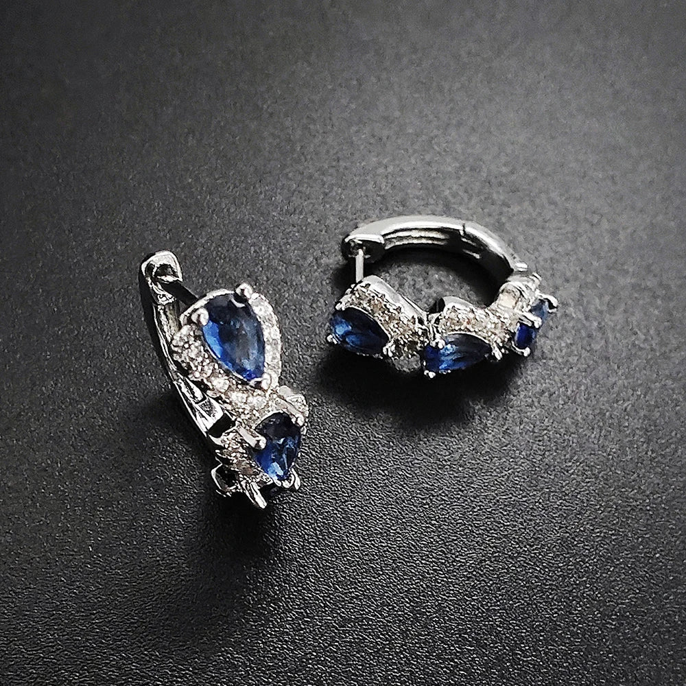 New Round Elegant Dangle Rhinestone Drop Earrings for Women Luxury