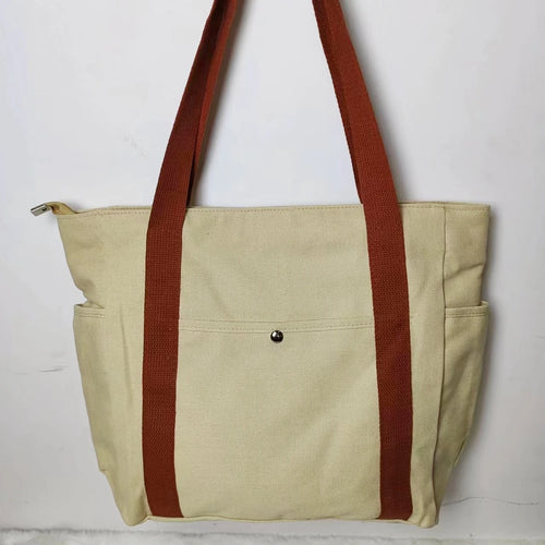 Large Capacity Canvas Tote Bags for Work Commuting Carrying Bag