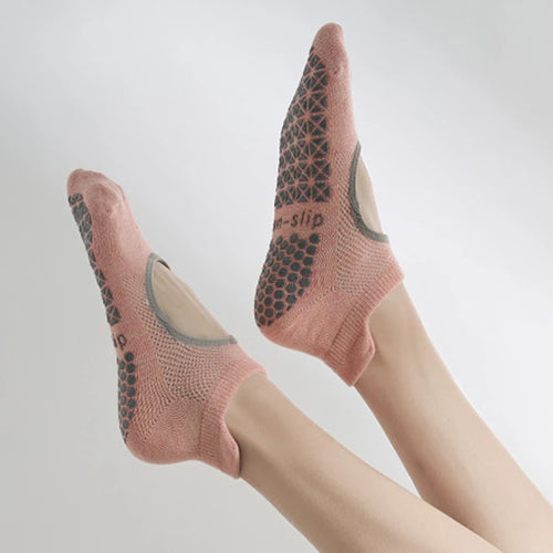 Hollow out Pilates Socks for Women Silicone anti-slip yoga /fitness