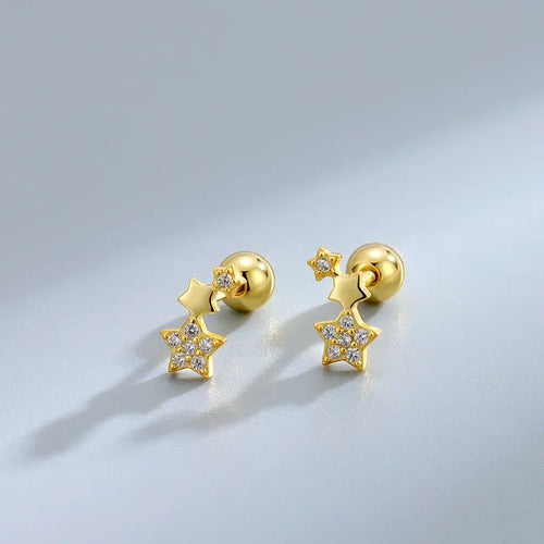 New Fashion Heart Stud Earrings for Women Hypoallergenic Screw