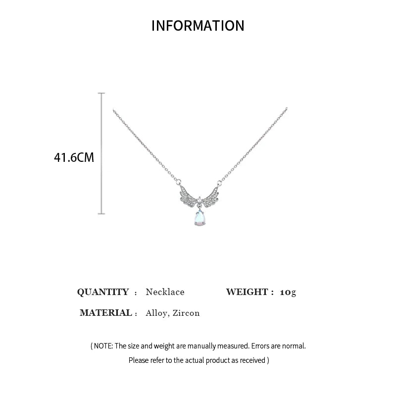Light Luxury Angel Wings Pendant Necklace Ladies Fashion Exquisite