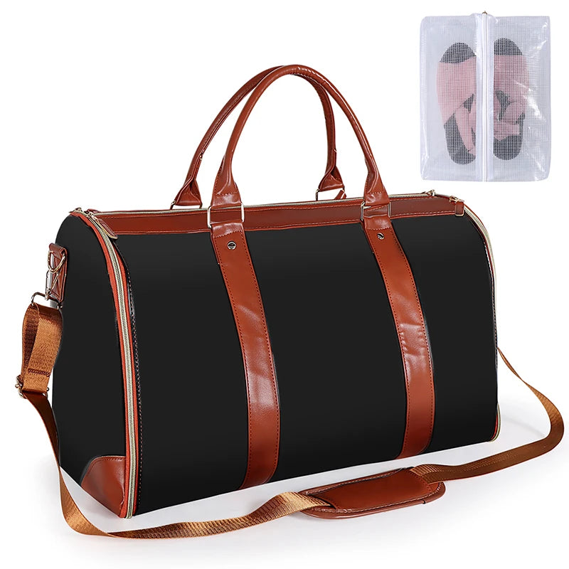 2024 Fashion Large PU Folding Suit Storage Bag Women High Capacity