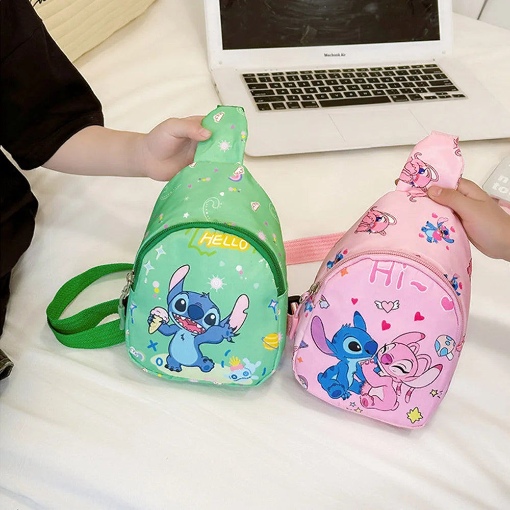 Stitch Anime Shoulder Bags Kawaii Fashion Chest Bag Travel Satchel