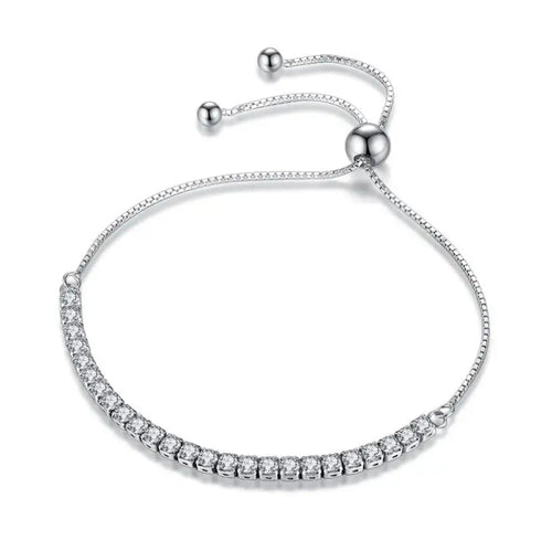 Real 3MM D VVS Moissanite Tennis Bracelet Passes Diamond Sparkling