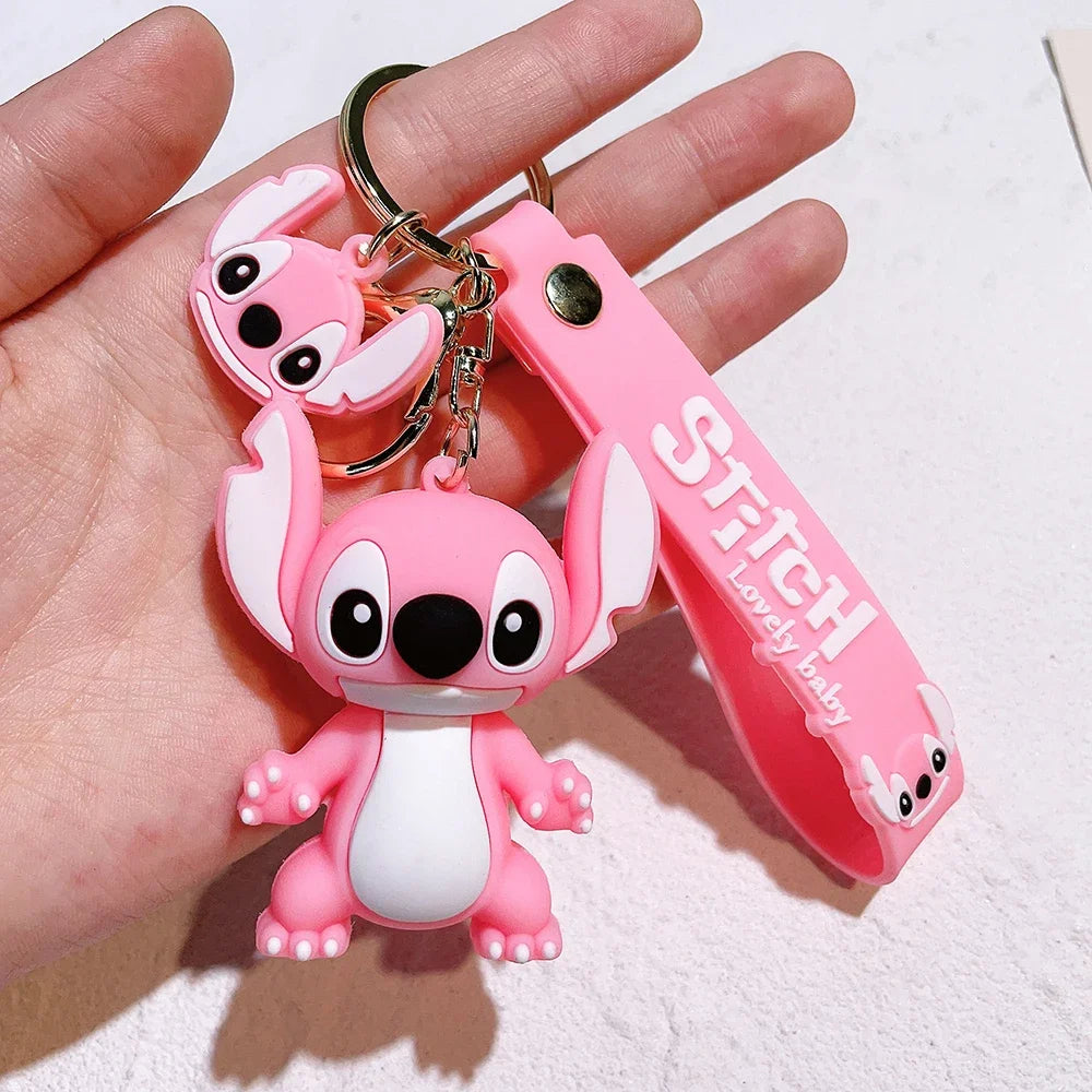 Lilo & Stitch Toys Keychian Anime Stitch Pendant Keychain Sweet Pink