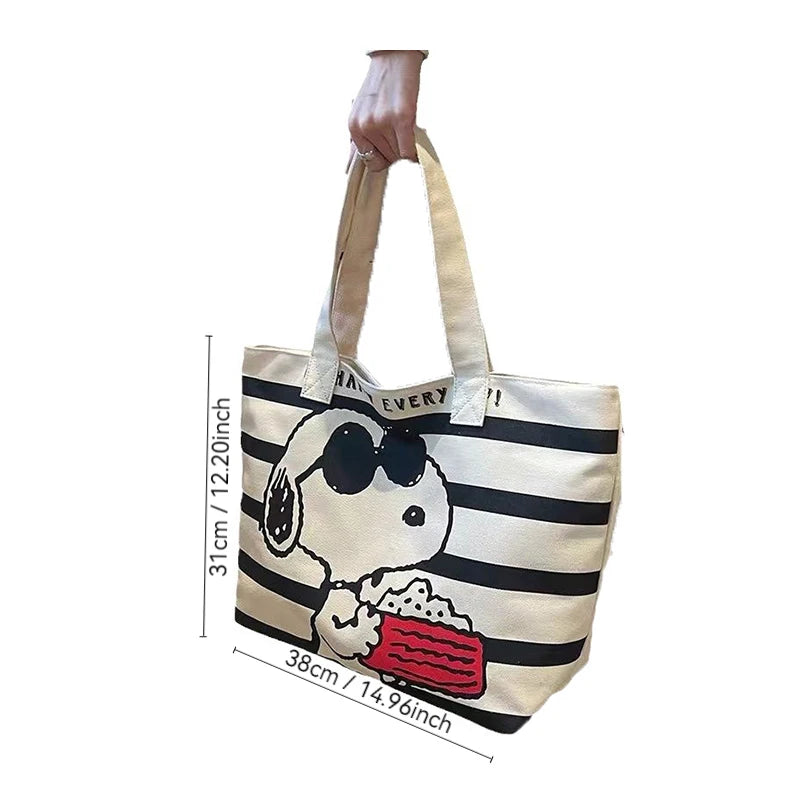 Snoopy Disney Minnie Mouse print tote bag, shoulder bag, student