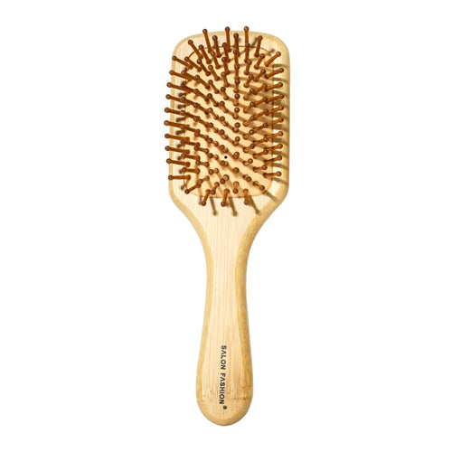 Eco Bamboo Hair Brush Nature Wooden Anti-Static Detangle Brush Hair