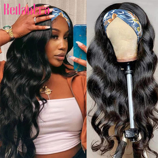 Headband Wig Human Hair Body Wave Wig 180% Density Remy Human Hair