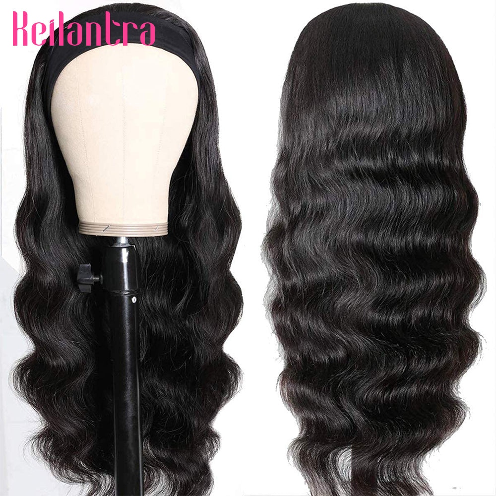 Headband Wig Human Hair Body Wave Wig 180% Density Remy Human Hair