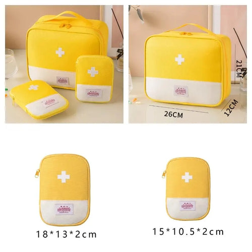 3 Pcs/set Portable Medical Storage Bag Camping Emergency First Aid Kit