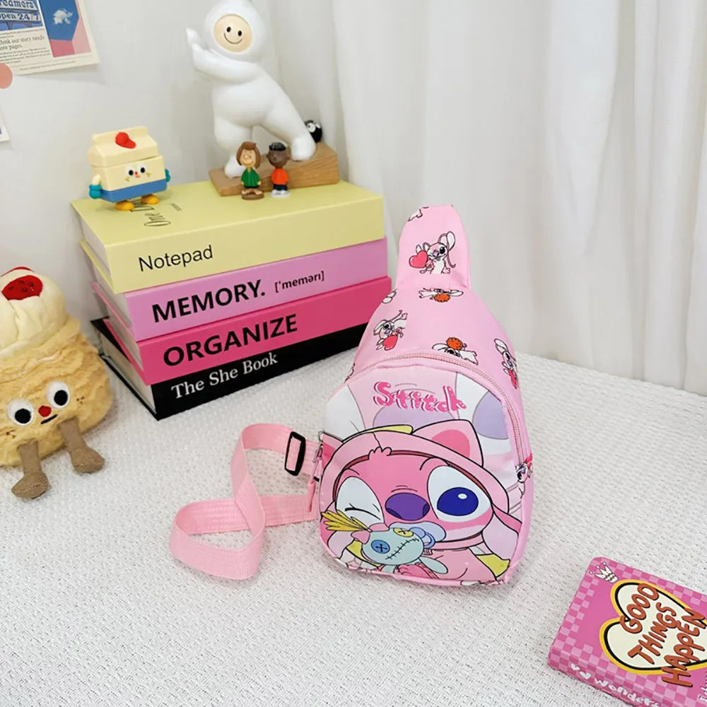 Stitch Anime Shoulder Bags Kawaii Fashion Chest Bag Travel Satchel