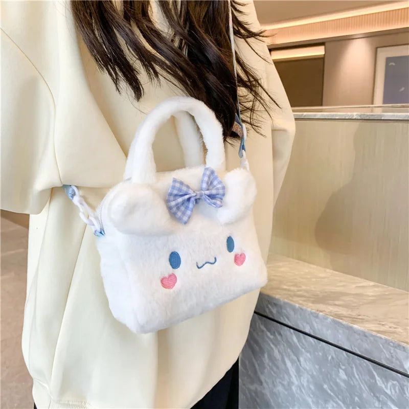 Kawaii Sanrio Plush Bag Kuromi Melody Cinnamoroll Cartoon Anime