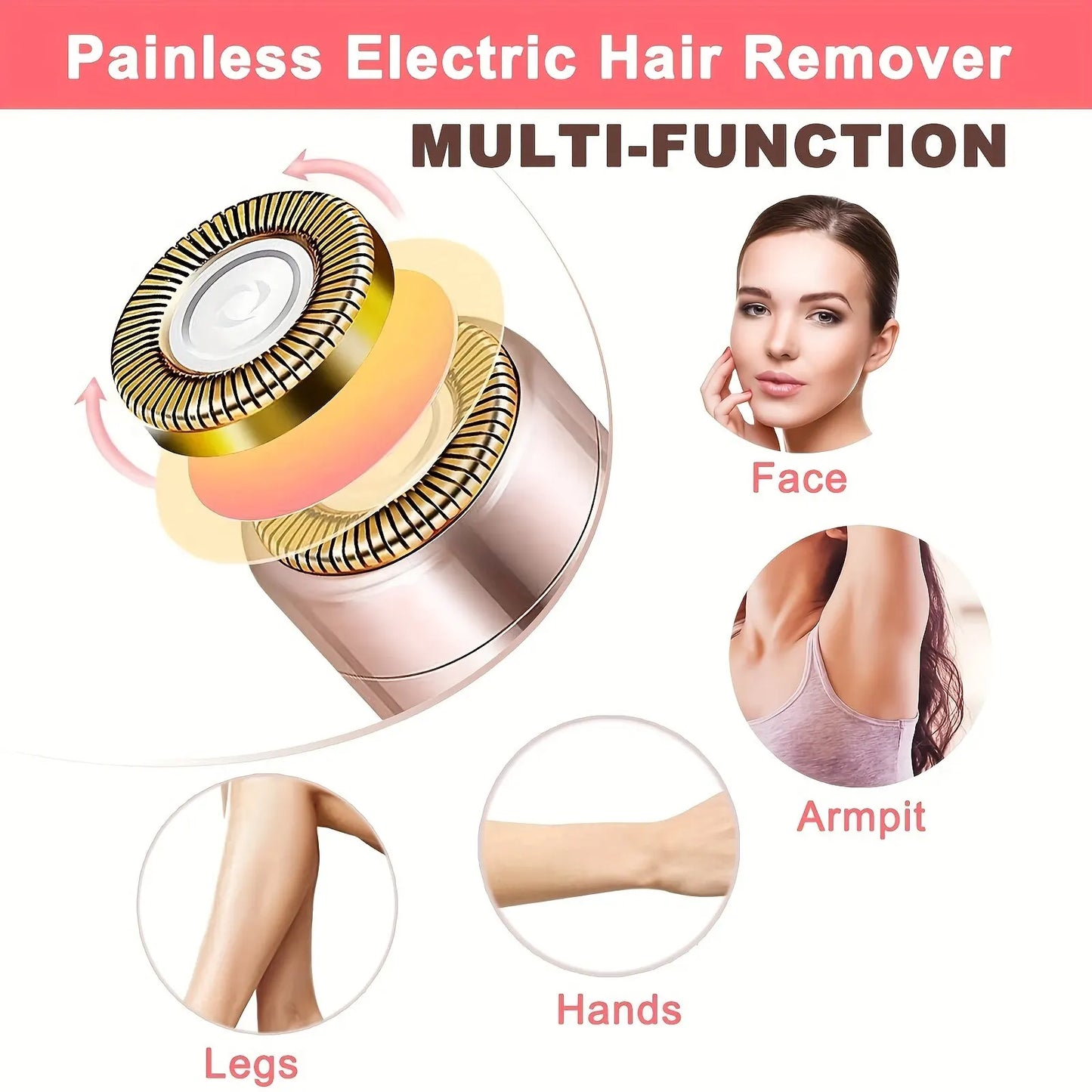 Portable Lipstick Shaped Electric Hair Remover For Women Painless And
