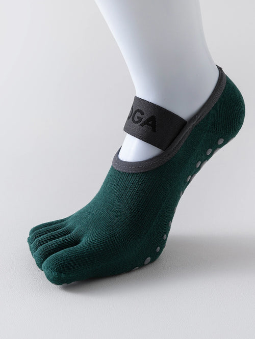 1 pair of women's five finger socks, professional anti slip yoga