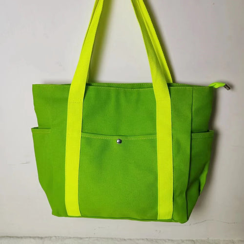 Large Capacity Canvas Tote Bags for Work Commuting Carrying Bag