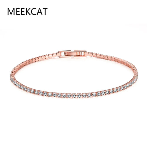 Real 3MM D VVS Moissanite Tennis Bracelet Passes Diamond Sparkling