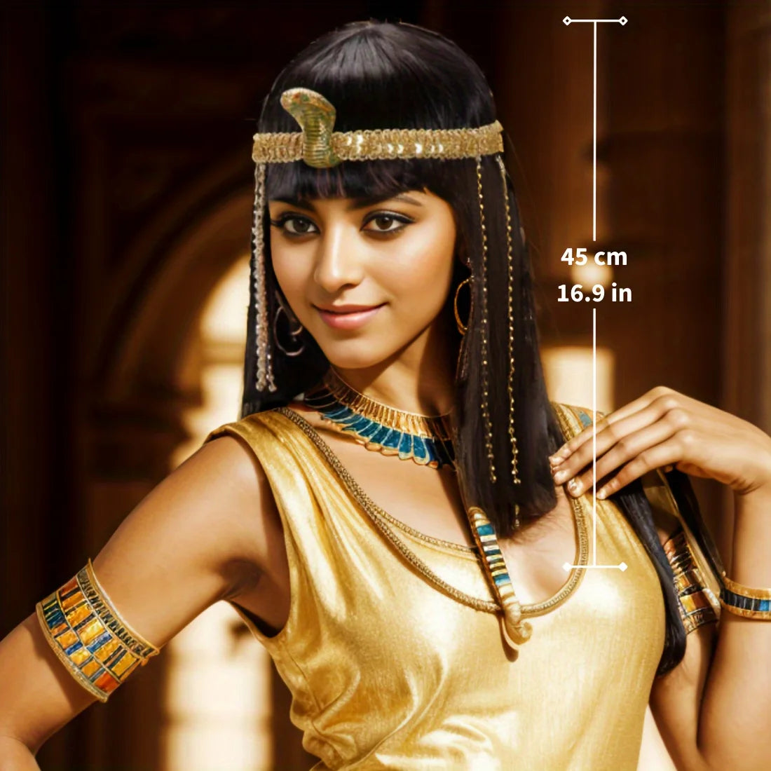 Fashion Egyptian Queen Heat Resistant Synthetic Wig Short Straight