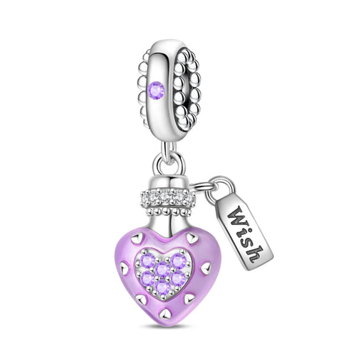 S925 Silver Color Butterfly Daisy Rose Crown Perfume Charms Beads Fit