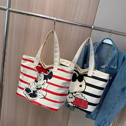 Snoopy Disney Minnie Mouse print tote bag, shoulder bag, student