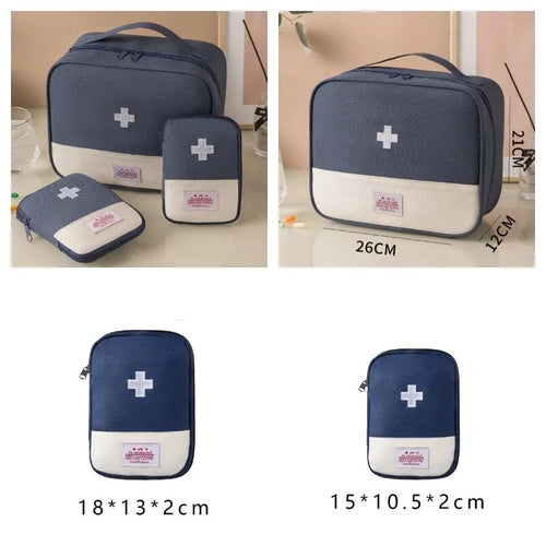 3 Pcs/set Portable Medical Storage Bag Camping Emergency First Aid Kit