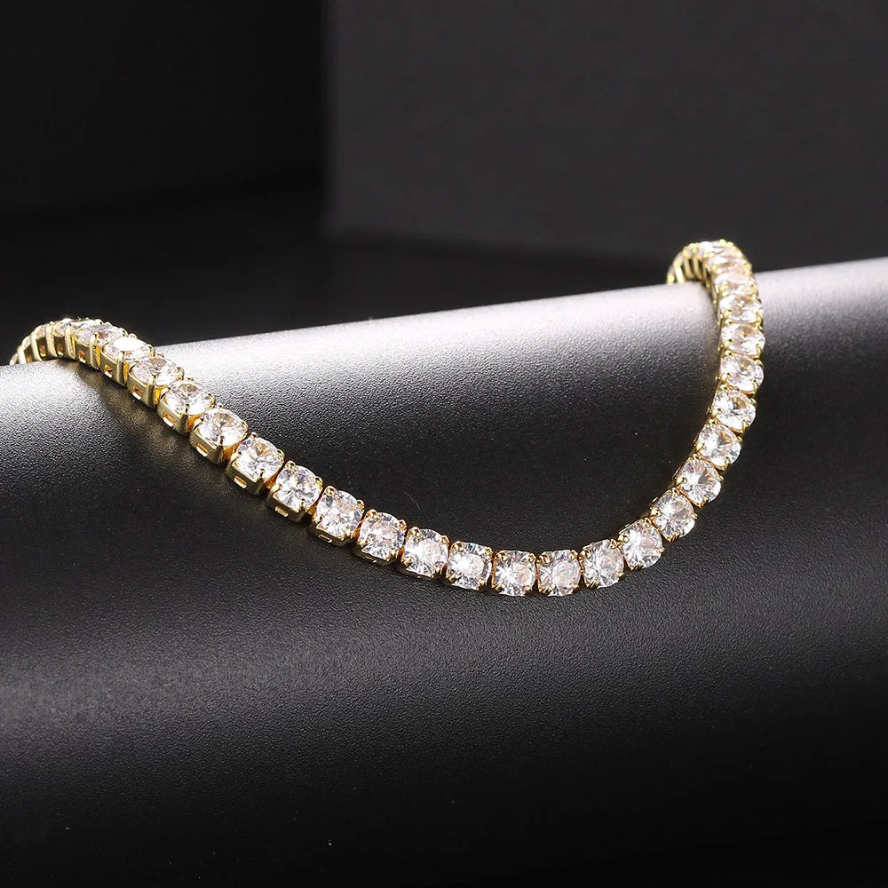 Sexy Choker Iced Out Tennis Chain Necklace For Women Luxury Cubic