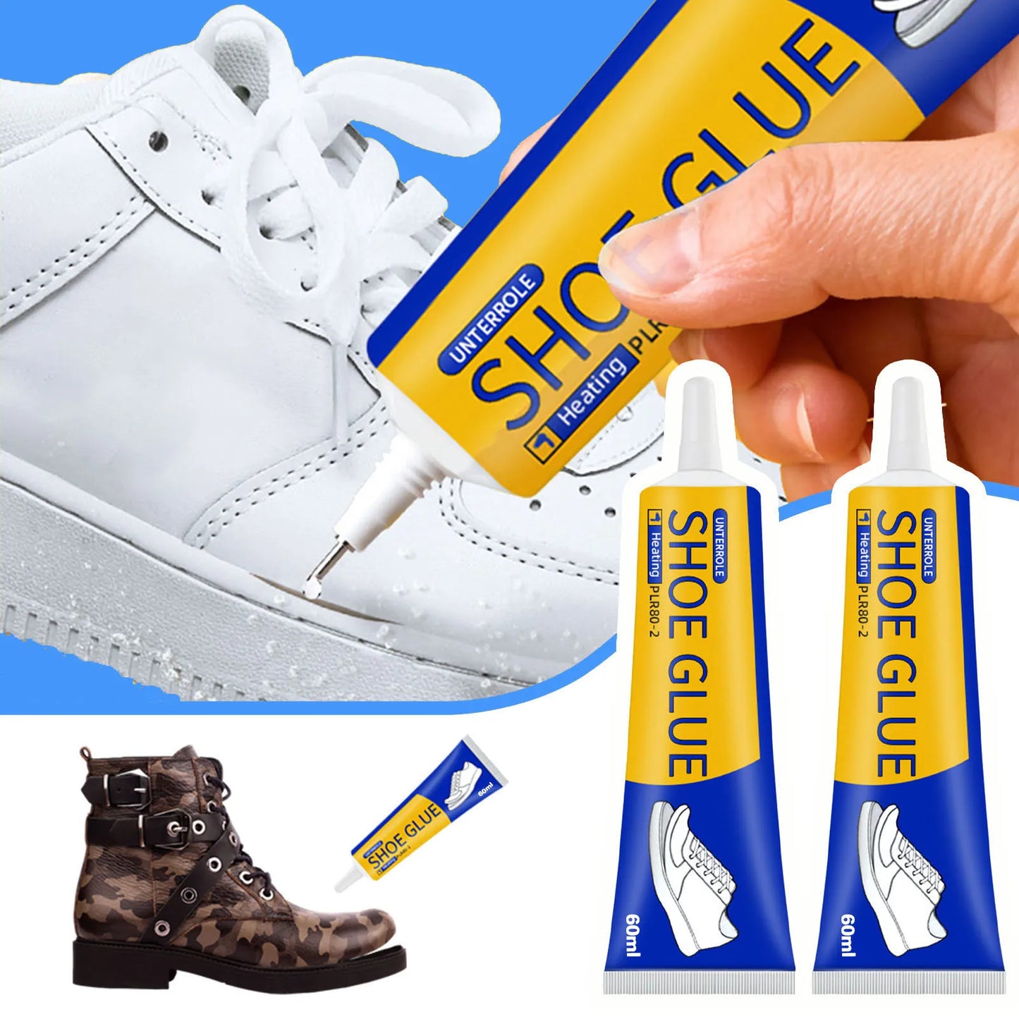 Clear Shoe Repair Adhesive Low Odor Strong Adhesive Soft Resin Shoe