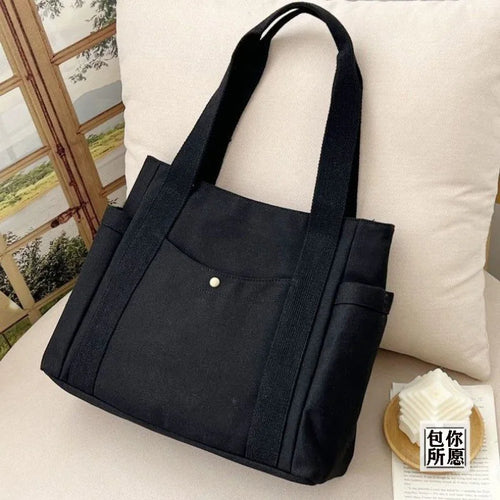 Large Capacity Canvas Tote Bags for Work Commuting Carrying Bag