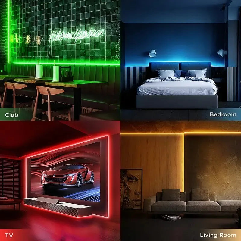 RGB USB LED strip light, 24-key remote control, 60 LED/m RGB tape