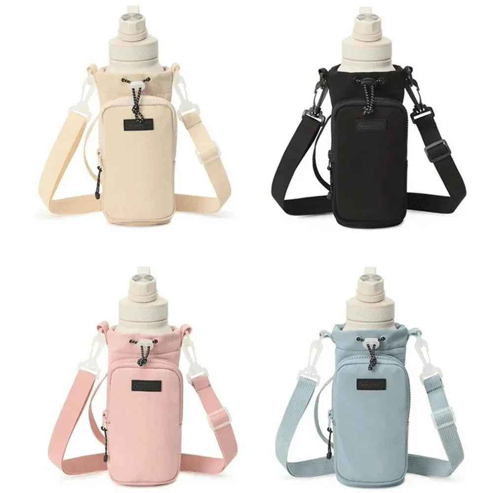 Portable Water Bottle Bag with Adjustable Shoulder Strap Water Bottle