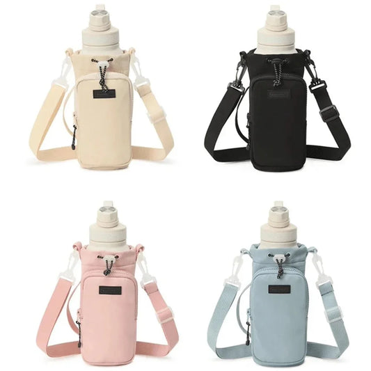 Portable Water Bottle Bag with Adjustable Shoulder Strap Water Bottle