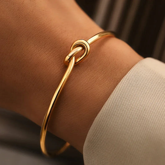 Stainless Steel Bracelets Vintage Men's Fashion Woven Twist Texture