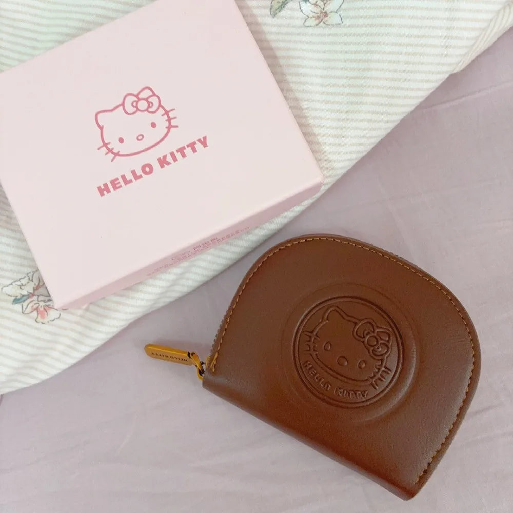 Kawaii Cartoon HELLO KITTY Retro Card Bag Girls Fashion Zipper ID Bag