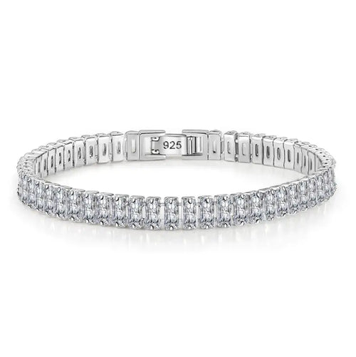 Real 3MM D VVS Moissanite Tennis Bracelet Passes Diamond Sparkling