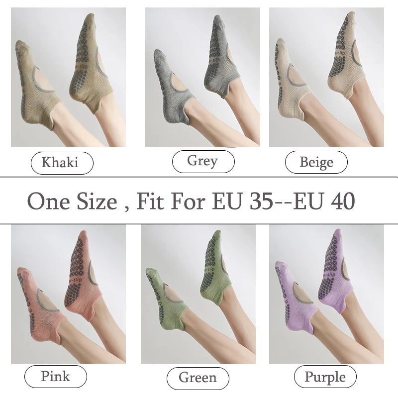 Hollow out Pilates Socks for Women Silicone anti-slip yoga /fitness