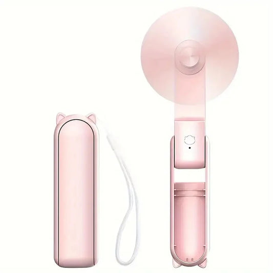 Portable Mini Fan, USB Rechargeable, 3-speed Adjustable, Foldable