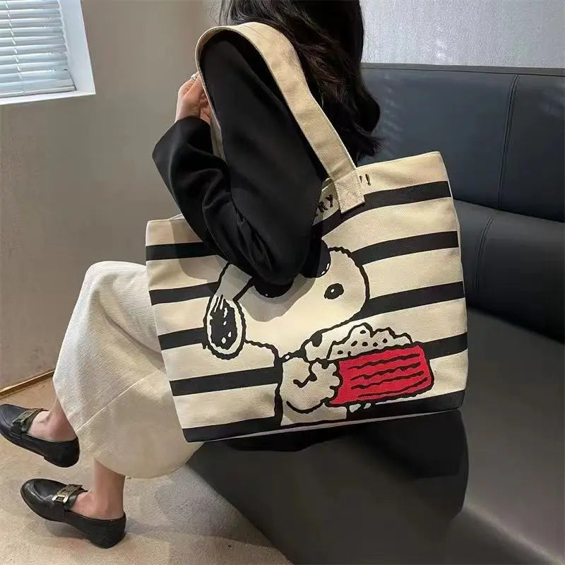 Snoopy Disney Minnie Mouse print tote bag, shoulder bag, student