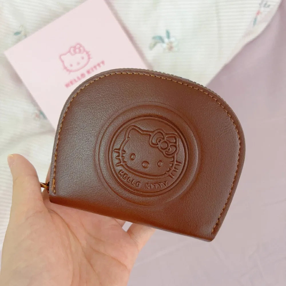 Kawaii Cartoon HELLO KITTY Retro Card Bag Girls Fashion Zipper ID Bag