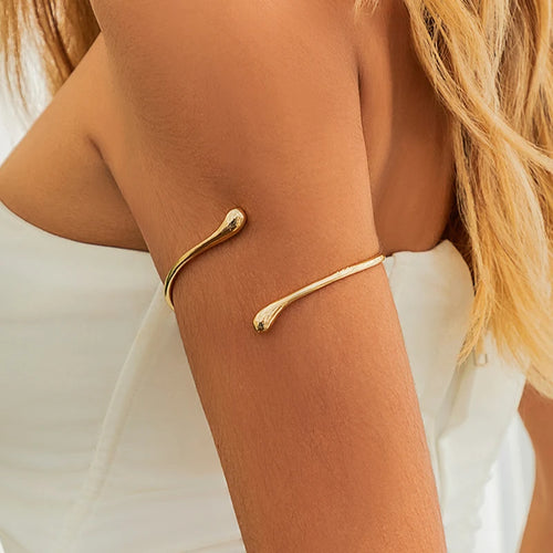 Ingemark Simple Vintage Water Drop Open Cuff Bangles for Women 2024