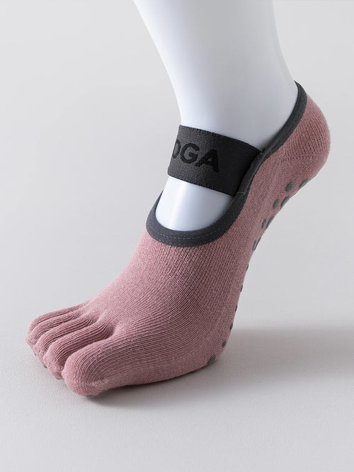 1 pair of women's five finger socks, professional anti slip yoga