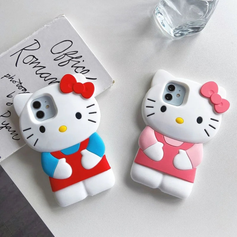 Sanrio Hello Kitty Cases 3d Stereoscopic For Iphone 15 14 13 12 11 Pro