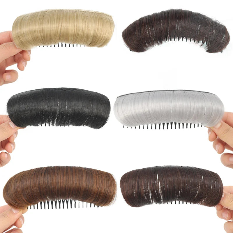 Synthetic Hair Bun Invisible Comb Wig Clip Styling Adds Women's Hair