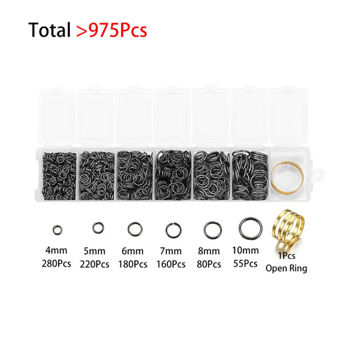 1Box Jewelry Making Kits Lobster Clasp Open Jump Rings End Crimps