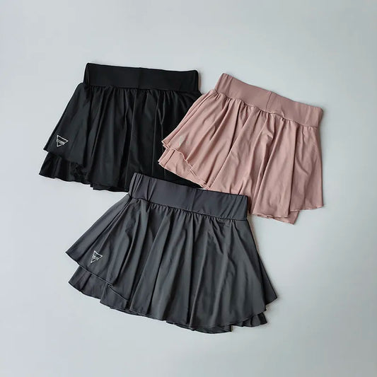 Sports skirt fake two-piece running skirt womensummer quick drying hip