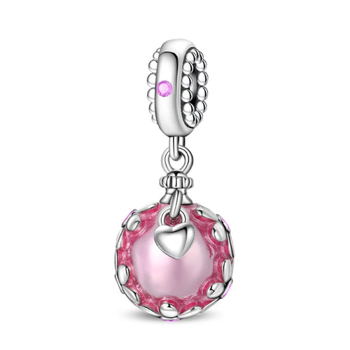 S925 Silver Color Butterfly Daisy Rose Crown Perfume Charms Beads Fit