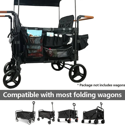 Wagon Organizer Accessories, Heavy Duty Utility Storage Bag with Side