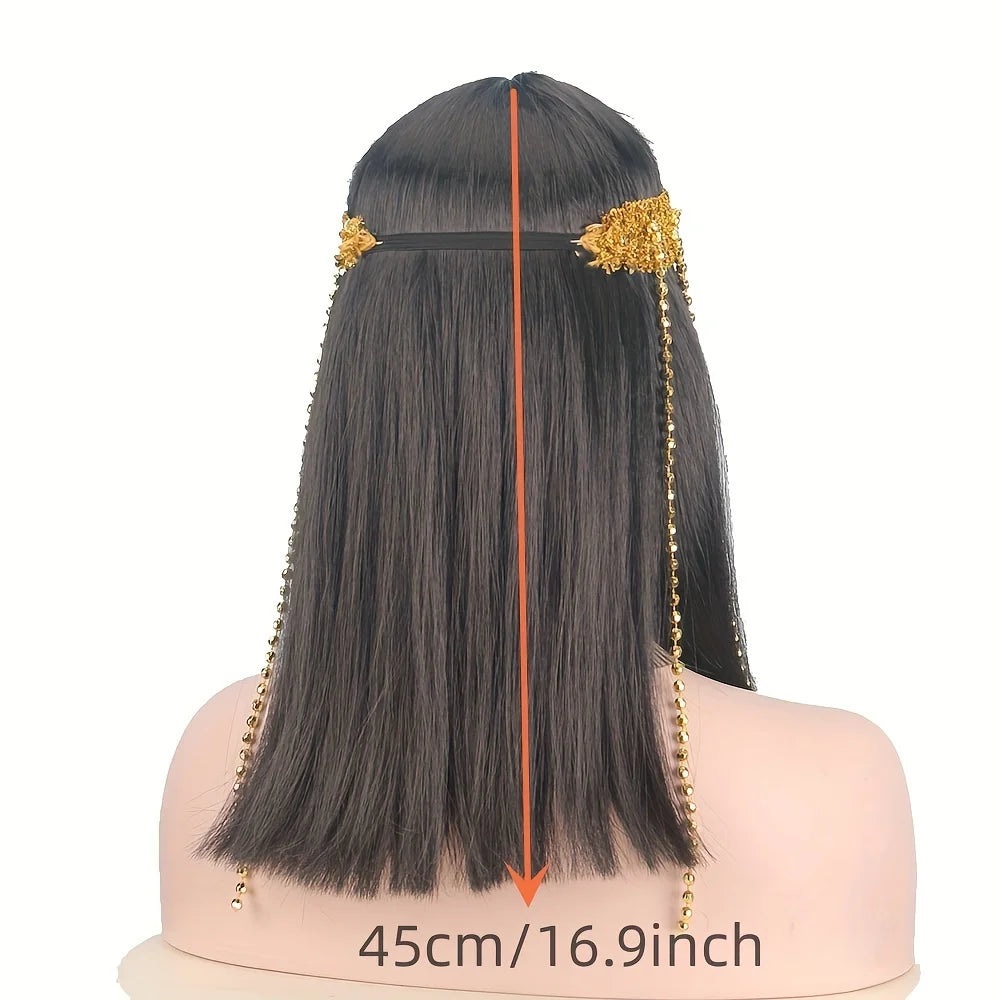 Fashion Egyptian Queen Heat Resistant Synthetic Wig Short Straight