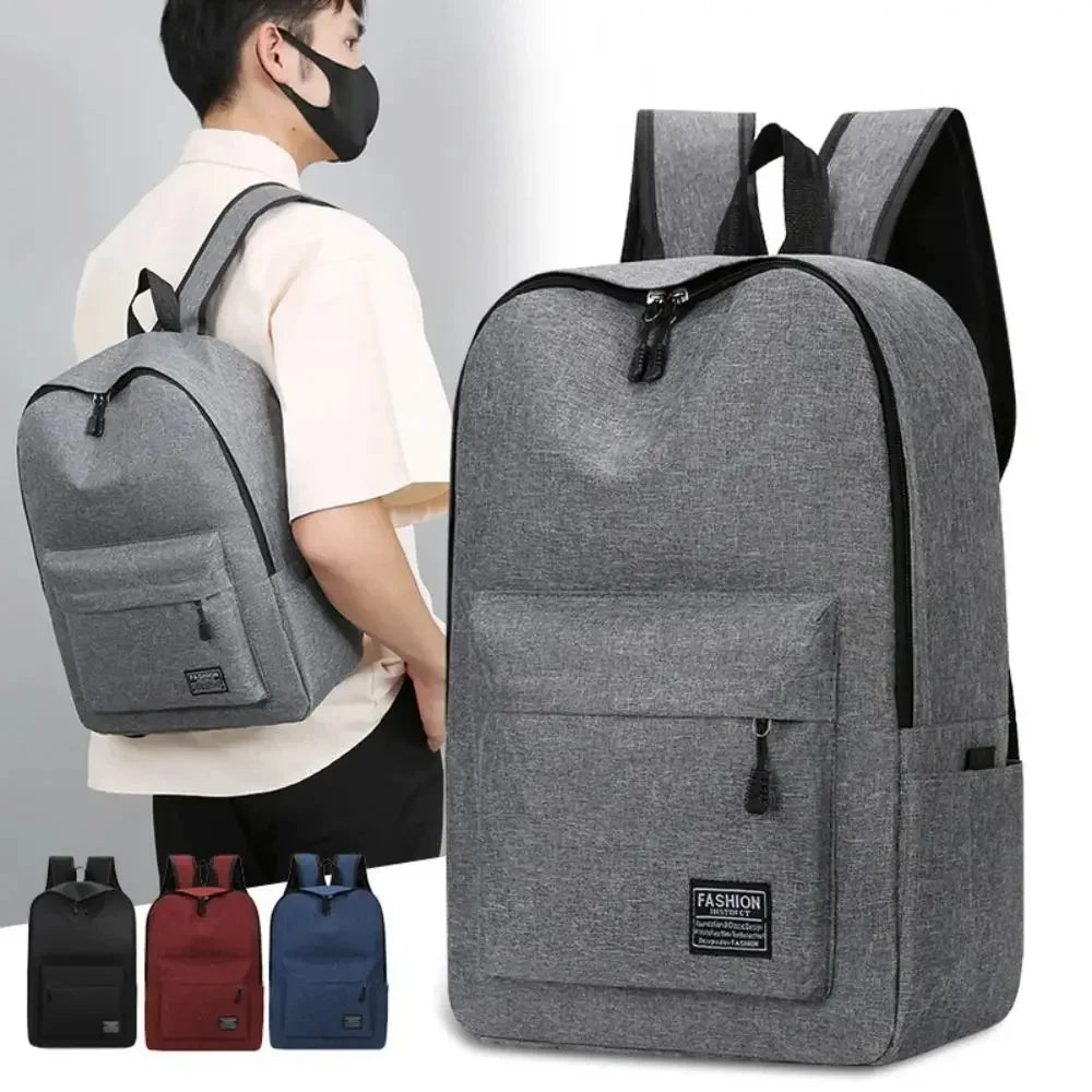 15 inches Versatile Backpack Trendy Washable Oxford Cloth Computer Bag