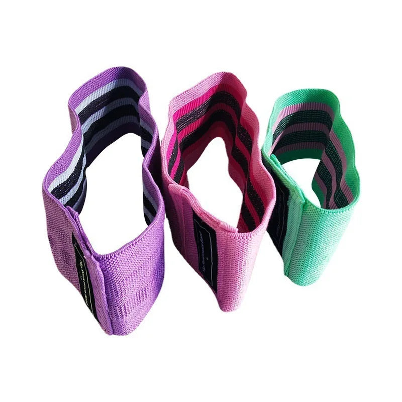 Yoga Resistance Band Non-Slip Non-Curling Hip Squats Leg Workout Home